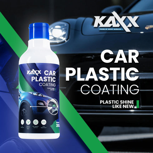 KAXX Car Plastic Coating 300ml | Restore Black Trim | UV Protection, Non-Greasy Shine, Easy Apply