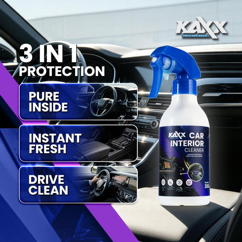 KAXX Car Interior Cleaner 300ml | Removes Stains & Odor | Anti-Bacteria, Fresh Finish, Residue-Free