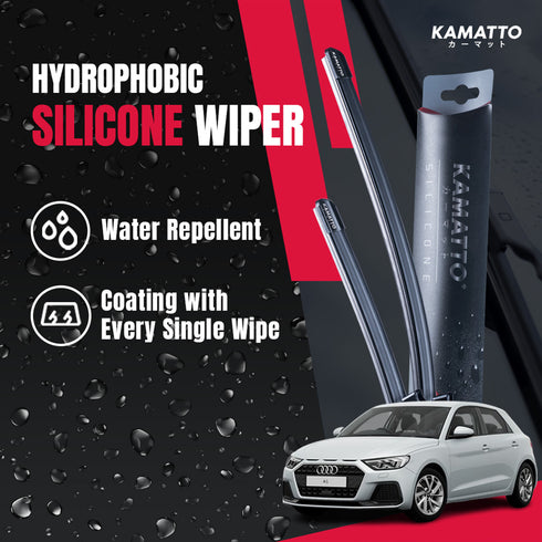 Kamatto Wiper Audi A1 (2018-Present) Hydrophobic Silicone Water Repelling Coating
