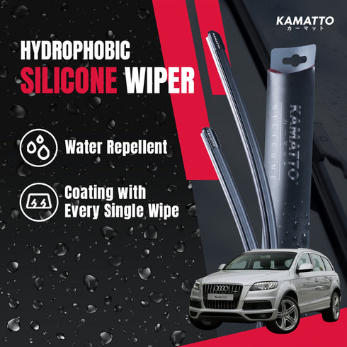 Kamatto Wiper Audi Q7 5 Seater (2008-2015) Hydrophobic Silicone Water Repelling Coating