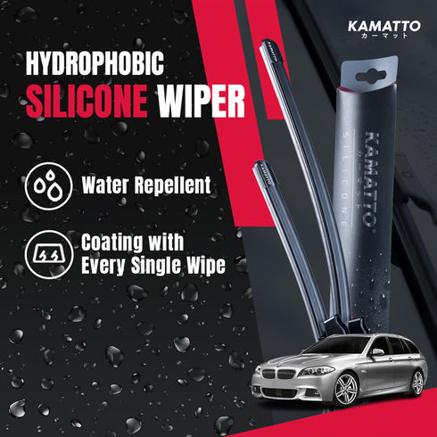 Kamatto Wiper BMW 5 Series Touring Wagon F11 (2010-2017) Hydrophobic Silicone Water Repelling Coating