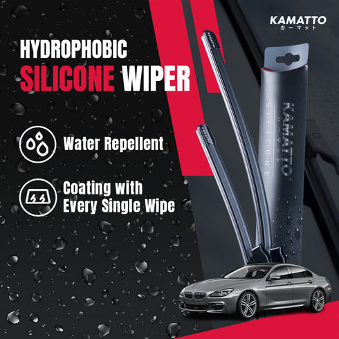 Kamatto Wiper BMW 6 Series Gran Coupe F06 (2011-2017) Hydrophobic Silicone Water Repelling Coating