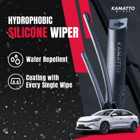 Kamatto Wiper BYD Seal 6 EV (2025-Present) Hydrophobic Silicone Water Repelling Coating