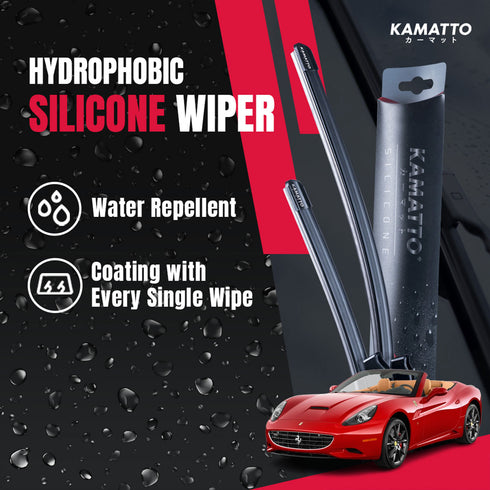 Kamatto Wiper Ferrari California (2009-2014) Hydrophobic Silicone Water Repelling Coating