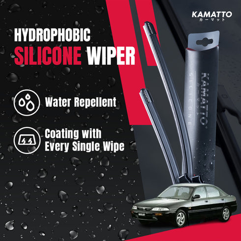 Kamatto Wiper Ford Telstar AX Sedan (1991-1997) Hydrophobic Silicone Water Repelling Coating
