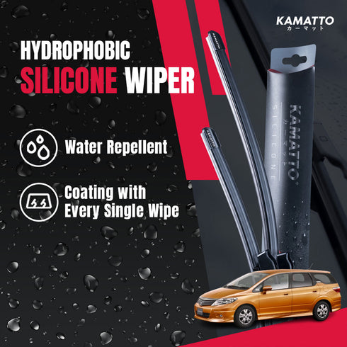 Kamatto Wiper Honda Airwave (2005-2010) Hydrophobic Silicone Water Repelling Coating