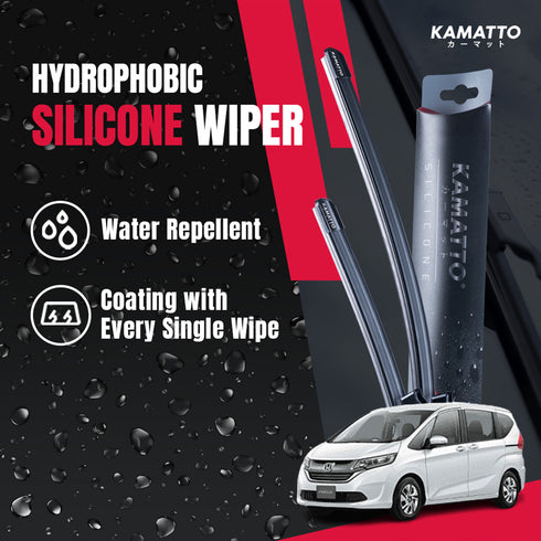 Kamatto Wiper Honda Freed (2016-2024) Hydrophobic Silicone Water Repelling Coating