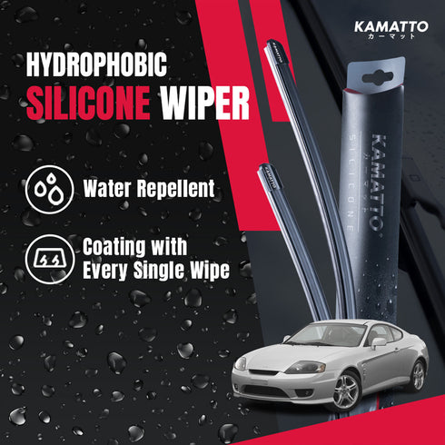 Kamatto Wiper Hyundai Coupe Tiburon (2001-2009) Hydrophobic Silicone Water Repelling Coating