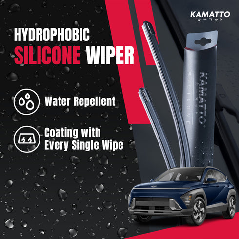Kamatto Wiper Hyundai Kona SX2 (2024-Present) Hydrophobic Silicone Water Repelling Coating