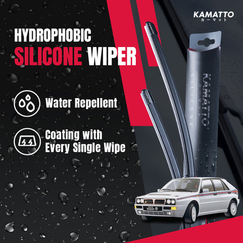 Kamatto Wiper Lancia Delta HF LHD (1991-1994) Hydrophobic Silicone Water Repelling Coating