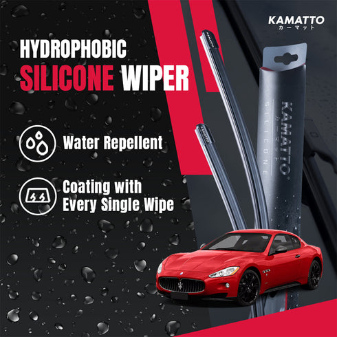 Kamatto Wiper Maserati GranTurismo (2007-2019) Hydrophobic Silicone Water Repelling Coating