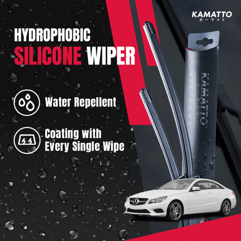 Kamatto Wiper Mercedes Benz E-Class Coupe C207 (2010-2017) Hydrophobic Silicone Water Repelling Coating