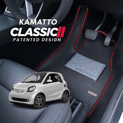 Kamatto Classic Mercedes Benz Smart Fortwo Hatchback (2015-2024) Car Floor Mat and Carpet