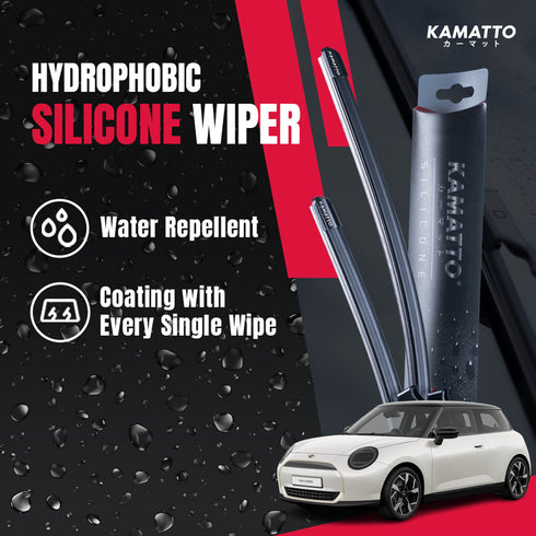 Kamatto Wiper Mini Cooper SE 3-Door J01 Electric / EV (2024-Present) Hydrophobic Silicone Water Repelling Coating