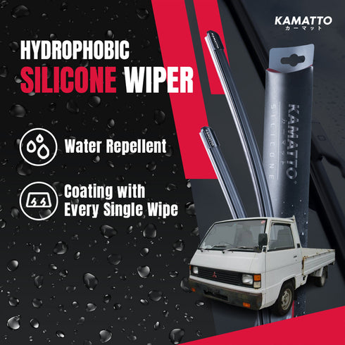 Kamatto Wiper Mitsubishi Delica L300 Truck (1986-2013) Hydrophobic Silicone Water Repelling Coating