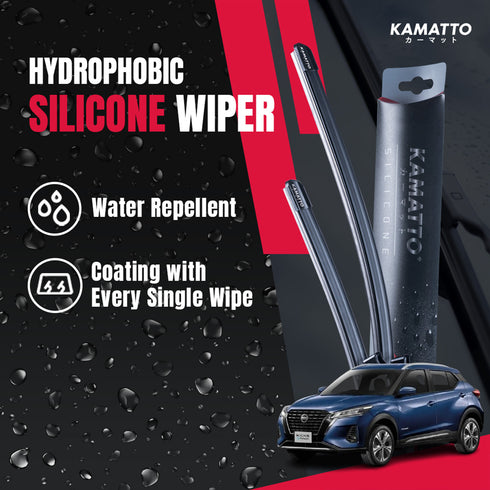 Kamatto Wiper Nissan Kicks E-Power (2020-Present) Hydrophobic Silicone Water Repelling Coating