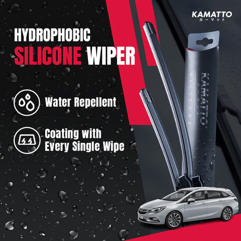 Kamatto Wiper Opel Astra K B16 Sports Tourer (2017-2022) Hydrophobic Silicone Water Repelling Coating
