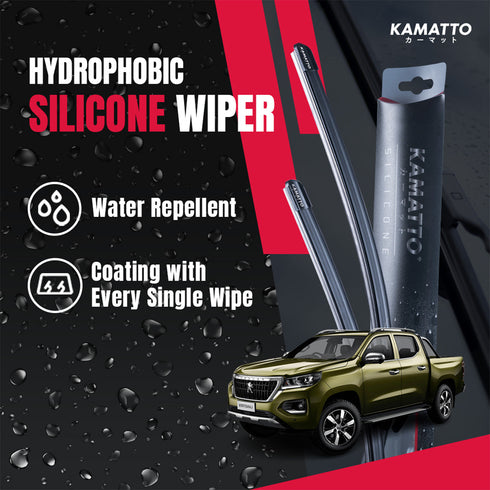 Kamatto Wiper Peugeot Landtrek (2023-Present) Hydrophobic Silicone Water Repelling Coating