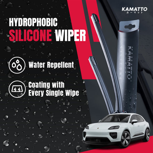 Kamatto Wiper Porsche Macan Electric (2024-Present) Hydrophobic Silicone Water Repelling Coating