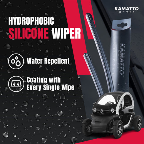 Kamatto Wiper Renault Twizy (2012-Present) Hydrophobic Silicone Water Repelling Coating