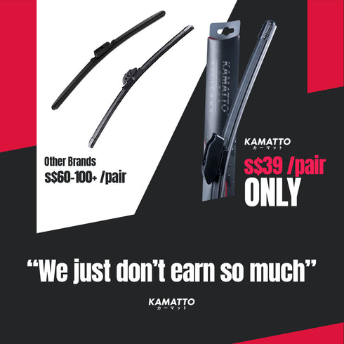 Kamatto Wiper Toyota Supra A80 Manual Convertible/Targa Top (1993-2002) Hydrophobic Silicone Water Repelling Coating