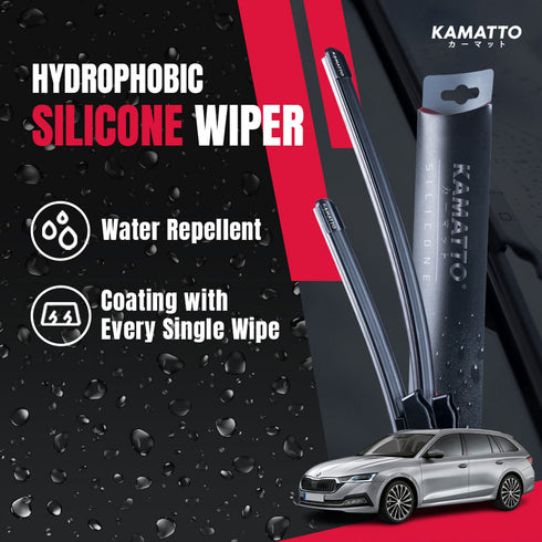 Kamatto Wiper Skoda Octavia Combi NX (2020-Present) Hydrophobic Silicone Water Repelling Coating