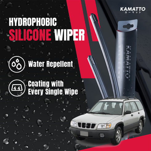 Kamatto Wiper Subaru Forester SF Facelift (2000-2002) Hydrophobic Silicone Water Repelling Coating