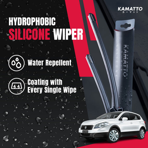 Kamatto Wiper Suzuki SX4 S-Cross JY (2013-2021) Hydrophobic Silicone Water Repelling Coating