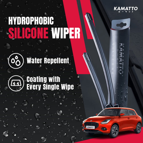 Kamatto Wiper Suzuki Swift Hybrid AOL (2025-Present) Hydrophobic Silicone Water Repelling Coating