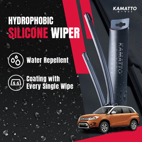 Kamatto Wiper Suzuki Vitara (2015-Present) Hydrophobic Silicone Water Repelling Coating