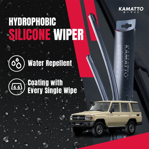 Kamatto Wiper Toyota Land Cruiser J70 (1984-Present) Hydrophobic Silicone Water Repelling Coating