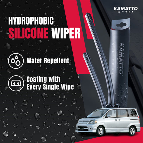 Kamatto Wiper Toyota Noah/Voxy 7 Seater (2001-2006) Hydrophobic Silicone Water Repelling Coating