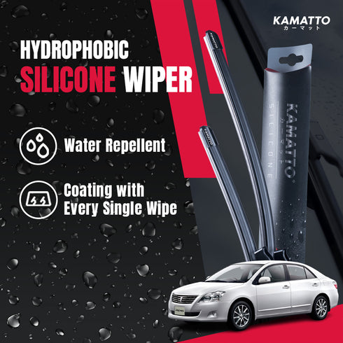 Kamatto Wiper Toyota Premio T260 (2007-2021) Hydrophobic Silicone Water Repelling Coating