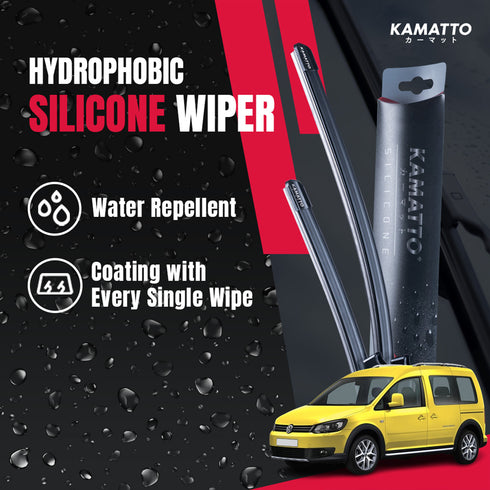 Kamatto Wiper Volkswagen Caddy Maxi Life (2003-2019) Hydrophobic Silicone Water Repelling Coating