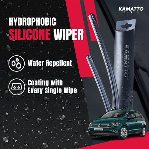 Kamatto Wiper Volkswagen Golf Sportsvan (2014-2020) Hydrophobic Silicone Water Repelling Coating