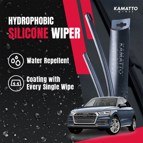 Kamatto Wiper Audi Q5 RSQ5 SUV (2016-Present) Hydrophobic Silicone Water Repelling Coating