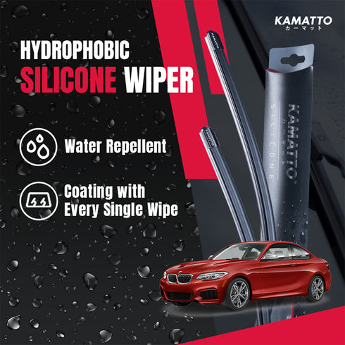 Kamatto Wiper BMW 2 Series F22 (2014-2021) Hydrophobic Silicone Water Repelling Coating