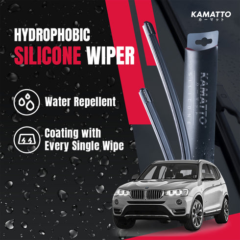 Kamatto Wiper BMW X3 F25 (2012-2017) Hydrophobic Silicone Water Repelling Coating