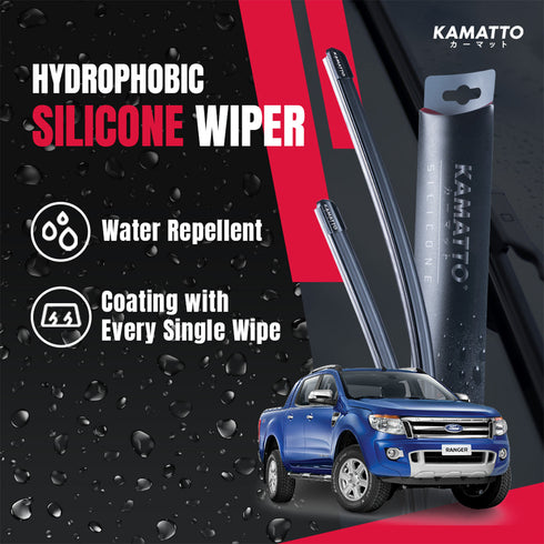 Kamatto Wiper Ford Ranger T6 (2007-2016) Hydrophobic Silicone Water Repelling Coating