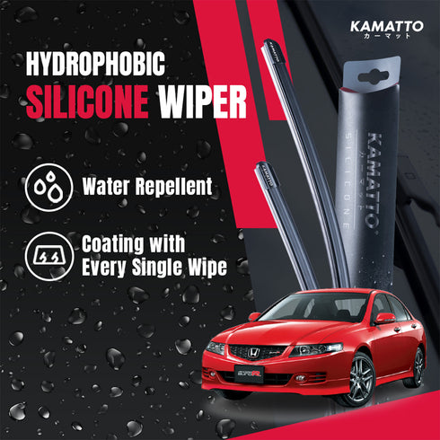 Kamatto Wiper Honda Accord Euro R CL7 (2002-2008) Hydrophobic Silicone Water Repelling Coating