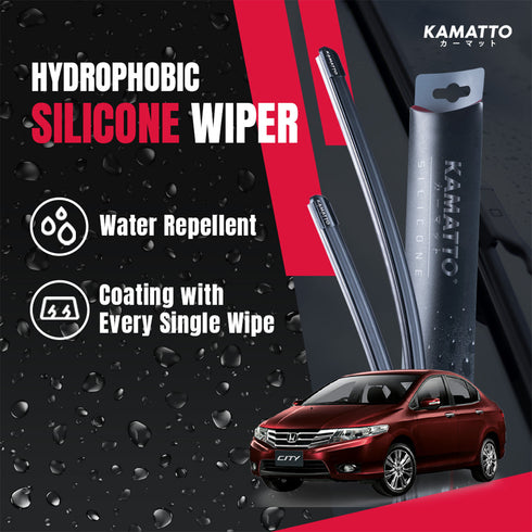 Kamatto Wiper Honda City TMO (2008-2013) Hydrophobic Silicone Water Repelling Coating