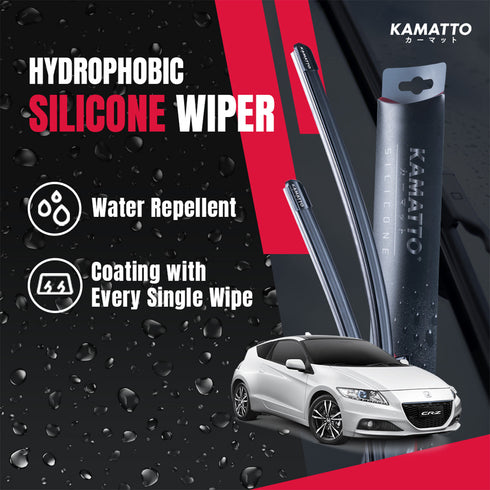 Kamatto Wiper Honda CRZ / CR-Z Coupe (2010-2016) Hydrophobic Silicone Water Repelling Coating