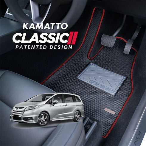 Kamatto Classic Honda Odyssey RC1 7 Seater No Console Box With Spare Tyre (2013-2017) Car Floor Mat and Carpet