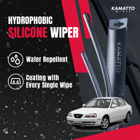 Kamatto Wiper Hyundai Avante / Elantra (2000-2006) Hydrophobic Silicone Water Repelling Coating
