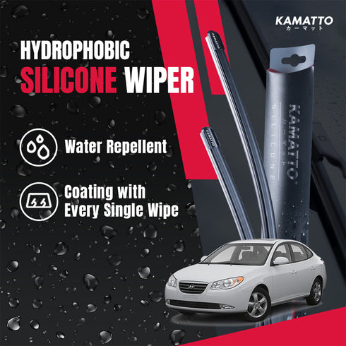 Kamatto Wiper Hyundai Avante / Elantra (2007-2010) Hydrophobic Silicone Water Repelling Coating