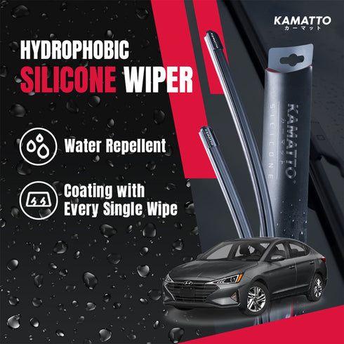 Kamatto Wiper Hyundai Avante / Elantra (2019-2020) Hydrophobic Silicone Water Repelling Coating