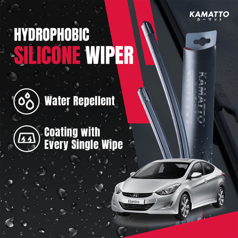 Kamatto Wiper Hyundai Avante / Elantra MD/MD2 (2011-2014) Hydrophobic Silicone Water Repelling Coating
