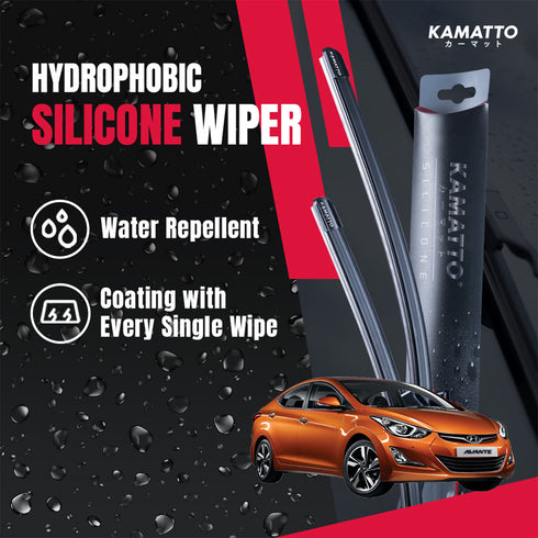 Kamatto Wiper Hyundai Avante / Elantra MD Facelift (2015-2016) Hydrophobic Silicone Water Repelling Coating