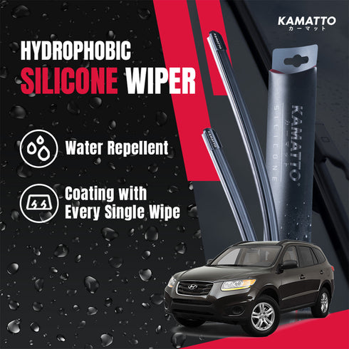 Kamatto Wiper Hyundai Santa Fe CM (2007-2012) Hydrophobic Silicone Water Repelling Coating