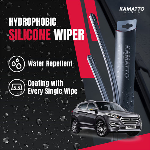 Kamatto Wiper Hyundai Tucson TL (2015-2021) Hydrophobic Silicone Water Repelling Coating